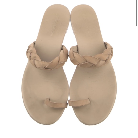 Jenni Kayne leather braided strap sandal in natural size 38 - Picture 1 of 4